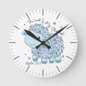 Horloge Ronde Bleu inspiré de la foi (Recto)