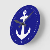 Horloge Ronde Bleu marine (Angle)