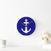 Horloge Ronde Bleu marine (Maison)
