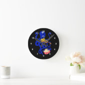 Horloge Ronde bleu octopyplaymultiple percussion (Maison)