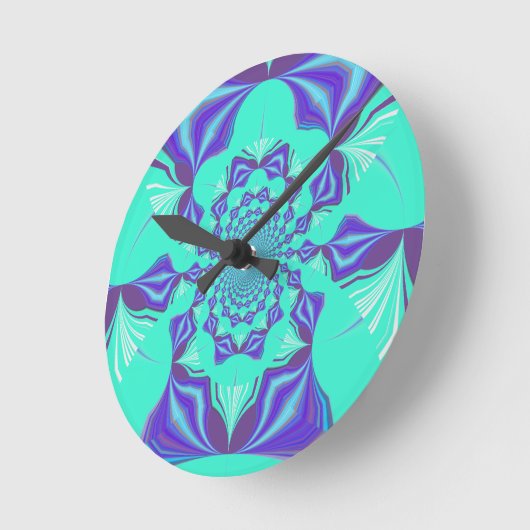 Horloge Ronde Bleu précieux (Angle)