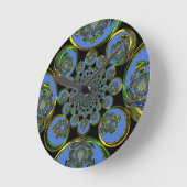 Horloge Ronde Bleu vintage (Angle)