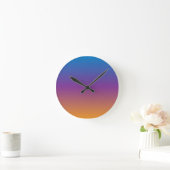 Horloge Ronde Bleu, violet et orange (Maison)