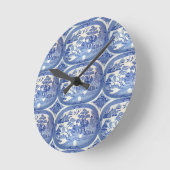 Horloge Ronde Bleu Willow Tim - Accent parfait pour les cuisines (Angle)