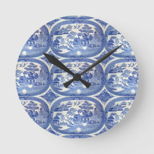 Horloge Ronde Bleu Willow Tim - Accent parfait pour les cuisines