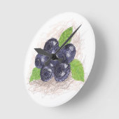 Horloge Ronde bleuet (Angle)