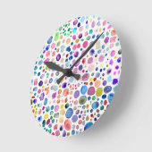 Horloge Ronde Blobs aquarelle (Angle)