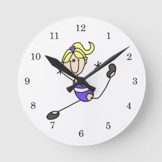Horloge Ronde Blond Girl Gymnast