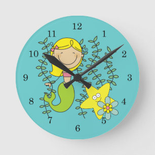 Horloge Ronde Blond Mermaid