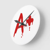 Horloge Ronde Blood Group A+ Positive #Horror Hospital (Angle)