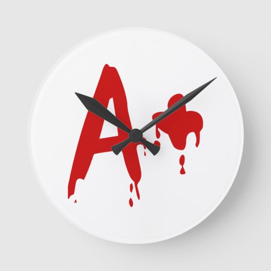 Horloge Ronde Blood Group A+ Positive #Horror Hospital (Recto)