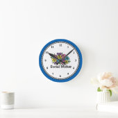 Horloge Ronde Blooms des travailleurs sociaux (Maison)