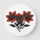 Horloge Ronde Blooms gras (Recto)