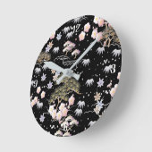 Horloge Ronde Blossom Floral Modern Asian (Angle)