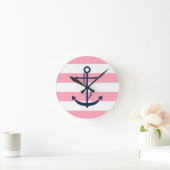 Horloge Ronde Blue Anchor (Maison)
