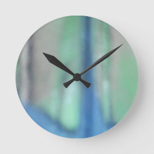 Horloge Ronde Blue and teal green sea
