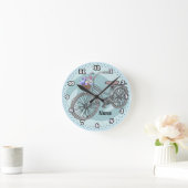 Horloge Ronde Blue Bike clock (Maison)