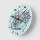 Horloge Ronde Blue Bike  Clock (Angle)