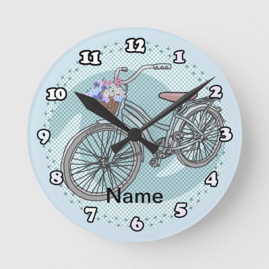 Horloge Ronde Blue Bike  Clock (Recto)