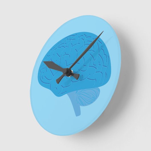 Horloge Ronde Blue Brain (Angle)