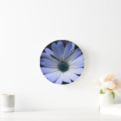 Horloge Ronde Blue Daisy Flower Wall Clock (Maison)