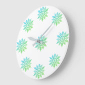 Horloge ronde Blue Green Snowflon (Angle)