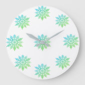Horloge ronde Blue Green Snowflon (Recto)
