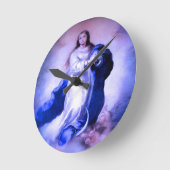 Horloge Ronde Blue Immaculata (Angle)