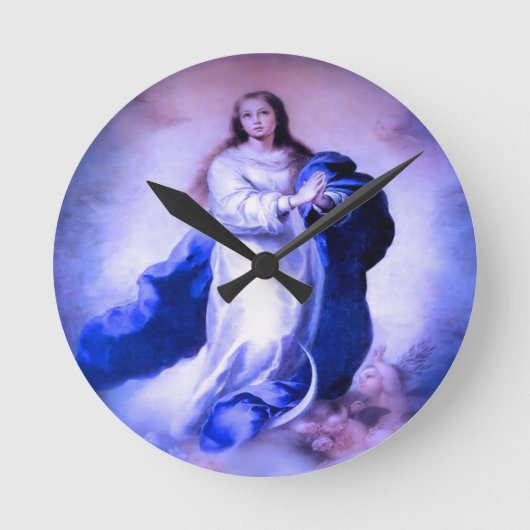 Horloge Ronde Blue Immaculata (Recto)