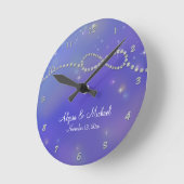 Horloge Ronde Blue Infinity Symbole Sign Infinite Love Twinkling (Angle)