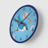 Horloge Ronde Blue Jay (Angle)