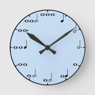 Horloge Ronde Blue Musical Math Wall Clock