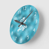 Horloge Ronde Blue ocean custom (Angle)