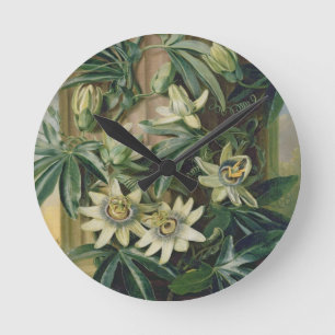Horloge Ronde Blue Passion Flower for the 'Temple of Flora' by R