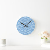 Horloge Ronde Blue penguins pattern background (Maison)