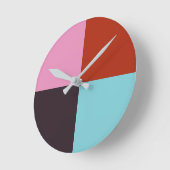 Horloge Ronde Blue Rose rouge (Angle)
