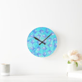 Horloge Ronde Blue Sea Turtle Print (Maison)