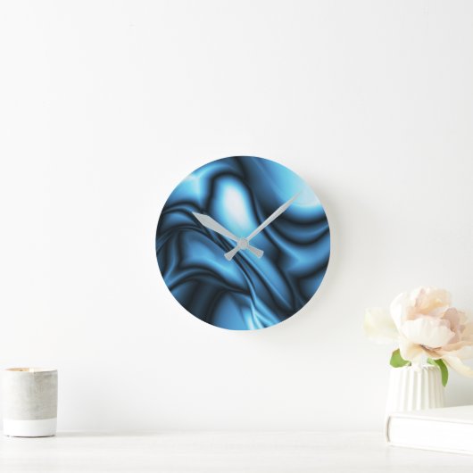 Horloge Ronde Blue Silk wave (Maison)