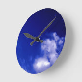 Horloge Ronde Blue Sky Unique Chic Moderne Minimal (Angle)