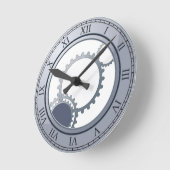Horloge Ronde Blue steampunk wall clock (Angle)