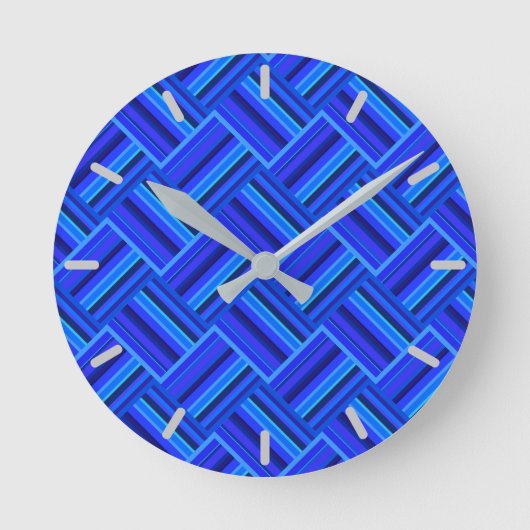 Horloge Ronde Blue stripes (Recto)
