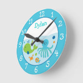 Horloge Ronde Blue Under (Angle)