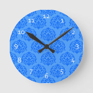 Horloge Ronde Blue Victorian Pattern Wall Clocks