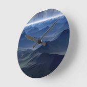 Horloge Ronde blue world (Angle)