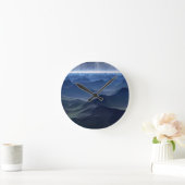 Horloge Ronde blue world (Maison)