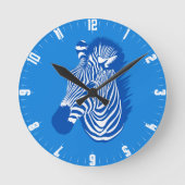 Horloge ronde Blue Zebra (Recto)
