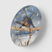 Horloge Ronde Bluebird Of Happiness (Angle)