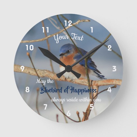 Horloge Ronde Bluebird Of Happiness (Recto)