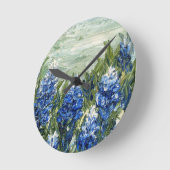 Horloge Ronde Bluebonnets (Angle)