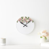 Horloge Ronde Blushing Ivory Peach Rose (Maison)